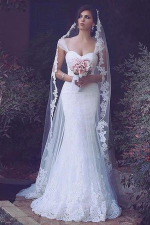 Robe de mariée vintage delicat grandes bretelles de sirène textile en tulle - Photo 1