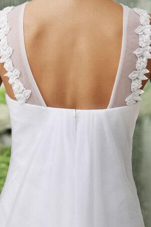 Chiffon Nackenband kurzes knielanges Brautkleid mit Bordüre mit Applikation - Bild 5