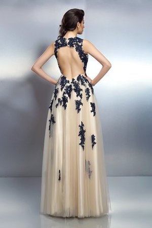 Prinzessin A-Line Glamouröses Anständiges Abendkleid ohne Ärmeln - Bild 2