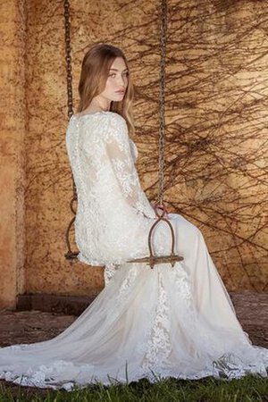 Halle Reißverschluss bodenlanges romantisches sexy konservatives Brautkleid - Bild 2