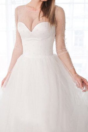 A-Line Wunderschönen Lange Ärmeln Attraktives Brautkleid mit Reißverschluss - Bild 5