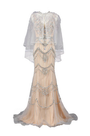 Satin Wunderbar Luxus Bodenlanges Brautkleid mit Reißverschluss - Bild 5