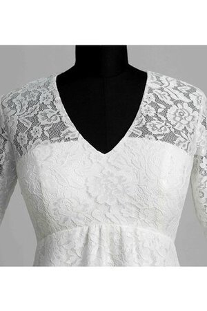 Gerüschtes klassisches durchsichtige Rücken schick bescheidenes Brautkleid mit Empire Taille - Bild 4