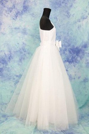 Ein Träger natürliche Taile A-Line extravagantes langes Brautkleid mit Blume - Bild 2