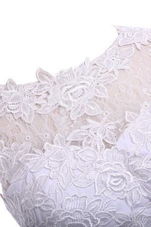 Outdoor natürliche Taile romantisches legeres Brautkleid mit Falte Mieder mit Rosette - Bild 2