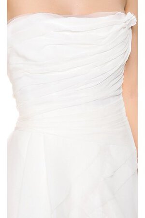 Strand Reißverschluss trägerlos plissiertes Brautkleid mit Empire Tailler mit vorne Schlitz - Bild 4