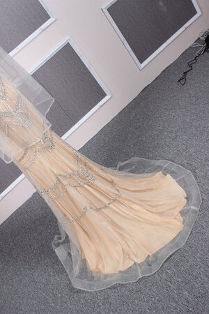 Satin Wunderbar Luxus Bodenlanges Brautkleid mit Reißverschluss - Bild 8