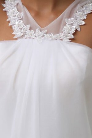 Chiffon Nackenband kurzes knielanges Brautkleid mit Bordüre mit Applikation - Bild 4