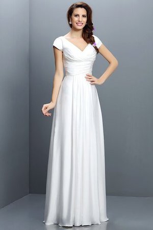 Prinzessin Chiffon Empire Taille Brautjungfernkleid mit Plissierungen mit Drapierung - Bild 29
