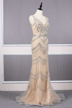 Satin Wunderbar Luxus Bodenlanges Brautkleid mit Reißverschluss - Bild 2