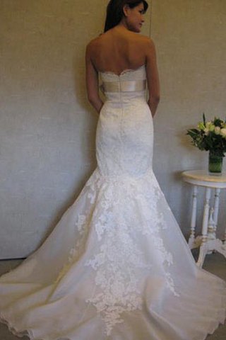 Organza Reißverschluss glamouröses Brautkleid mit Schleife mit Gürtel - Bild 2