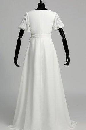 Chiffon kurze Ärmeln romantisches stilvolles glamouröses Brautkleid mit Rüschen - Bild 2