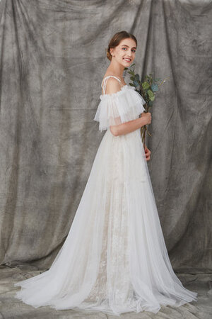 Süss Zeitloses Besonderes Brautkleid mit Reißverschluss mit Rüschen - Bild 3