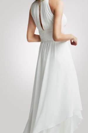 Ärmelloses zeitloses Reißverschluss Nackenband luxus schlichtes Brautkleid - Bild 2