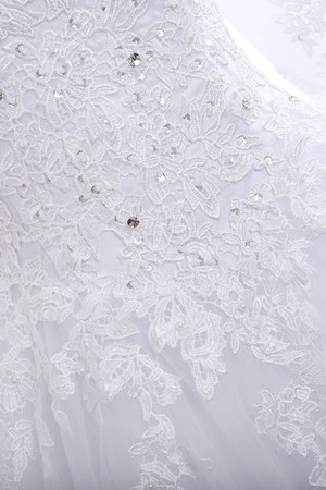 Robe de mariée brillant distinguee exclusif officiel de col en cœur - Photo 4