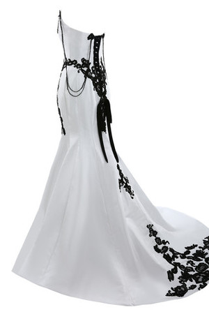 Gericht Schleppe Taft ewiges swing einfaches Brautkleid mit Bordüre - Bild 7