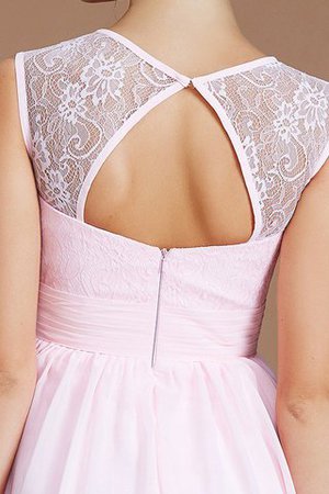 Chiffon A Linie Normale Taille Herz-Ausschnitt Mini Brautjungfernkleid - Bild 4