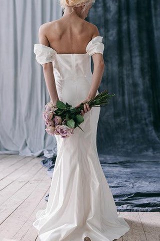 Ewiges Reißverschluss kurze Ärmeln Taft romantisches extravagantes Brautkleid - Bild 2