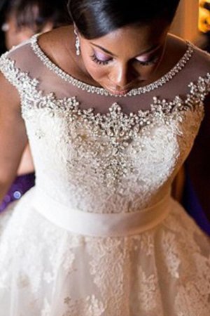 Robe de mariée de princesse joli avec sans manches decoration en fleur romantique - Photo 3
