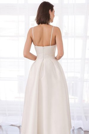 Normale Taille Anmutig Kurzes Bescheidenes Brautkleid aus Satin - Bild 3