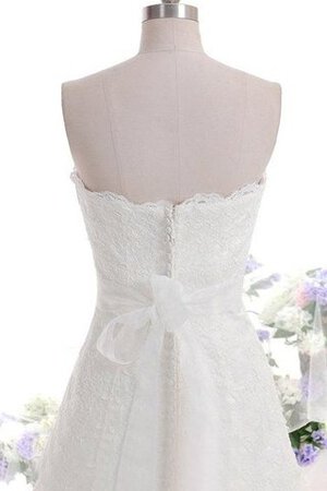 Plissiertes A-Line Reißverschluss prächtiges Brautkleid mit Bordüre mit Gürtel - Bild 4