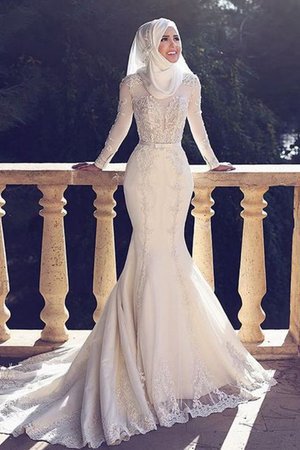 Fabelhaft Tüll Formelles Romantisches Brautkleid mit Stickerei - Bild 1