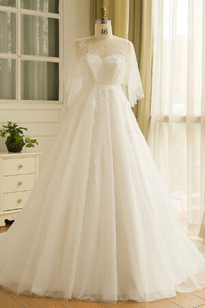 Verlockend Romantisches Brautkleid mit Applikation mit Rüschen - Bild 4
