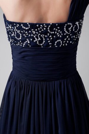 Ein Schulter A-Line Chiffon bodenlanges Abendkleid mit Kristall - Bild 7