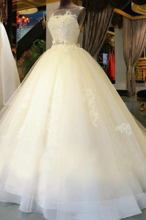 Halle Gute Qualität Prächtiges Bodenlanges Brautkleid mit Natürlicher Taille - Bild 2