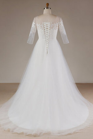 Ziemlich Formelles Romantisches Brautkleid aus Tüll mit Applike - Bild 3