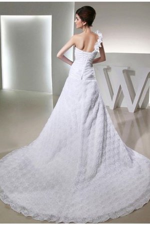 Ärmelloses A Linie Prinzessin Einfaches Brautkleid aus Taft - Bild 2