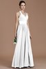 Normale Taille A-Line Ärmelloses Bodenlanges Brautjungfernkleid aus Chiffon - 33