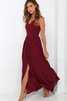 Ärmelloses einfaches langes Brautjungfernkleid aus Chiffon - 5