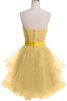 A-Linie Herz-Ausschnitt normale Taille geschichtes mini Abiballkleid mit Plissierungen - 3