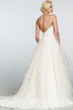 Abito da Sposa in Organza Schiena Nuda radiosa con Seghettato Naturale senza spalline - 2