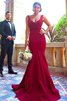 Vestido de Dama de Honor de Emocionante de Volante de Cola Barriba de Natural - 1