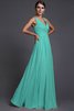 Normale Taille A Linie V-Ausschnitt Prinzessin Bodenlanges Brautjungfernkleid - 14