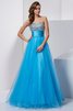 Robe de bal longue de princesse en tulle de tour de ceinture en haute avec perle - 1