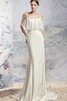 Robe de mariée bretelles spaghetti a plage avec zip avec gradins longueru au niveau de sol - 1