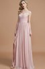 Normale Taille A-Linie Ärmelloses Prinzessin Bodenlanges Brautjungfernkleid - 4