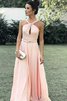 Nackenband A Linie Normale Taille Verlockend Bodenlanges Ballkleid - 1