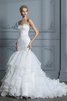 Abito da sposa moda a chiesa squisito convenzionale senza maniche con bottone - 6