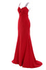 Kirche Perlenbesetztes Herz-Ausschnitt Etui Prinzessin Ärmellos Abendkleid - 4