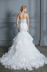 Robe de mariée de traîne courte en salle en organza absorbant de col en cœur - 2