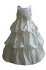 Robe de cortège enfant avec fleurs de lotus encolure ronde avec sans manches - 1