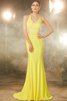 Normale Taille Ärmelloses Anständiges Ballkleid mit Sweep zug mit Perlen - 1