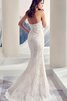 Elegante Vestido de Novia en Encaje de Escote sin tirantes de Largo de Abalorio - 2