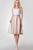 Robe demoiselle d'honneur courte romantique ruché de bustier a-ligne - 1
