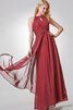 Empire Taille A-Line langes bodenlanges Abendkleid mit Plissierungen - 2