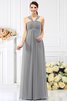 Robe demoiselle d'honneur longue plissé avec zip manche nulle grandes bretelles - 27